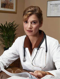 Fotografía de una médico