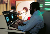 Picture of a patient in a scanner