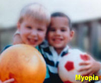 Simulation photograph: myopia