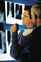 Picture of Doctors Looking at X-ray Results