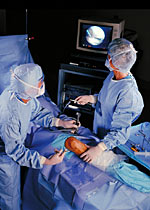 Photo of knee arthroscopy