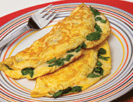 Florentine-swiss omelet for one